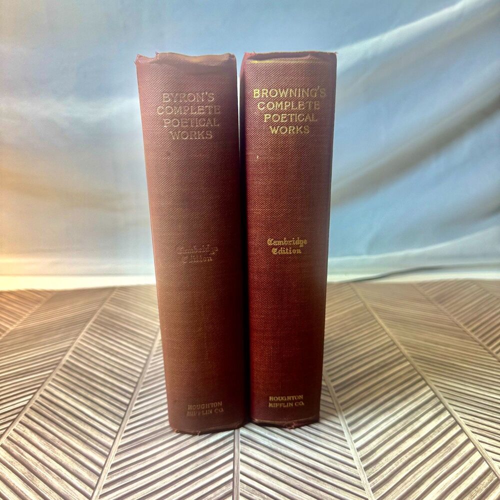 Cambridge Edition Byron & Browning Complete Poetical Works Set Vintage